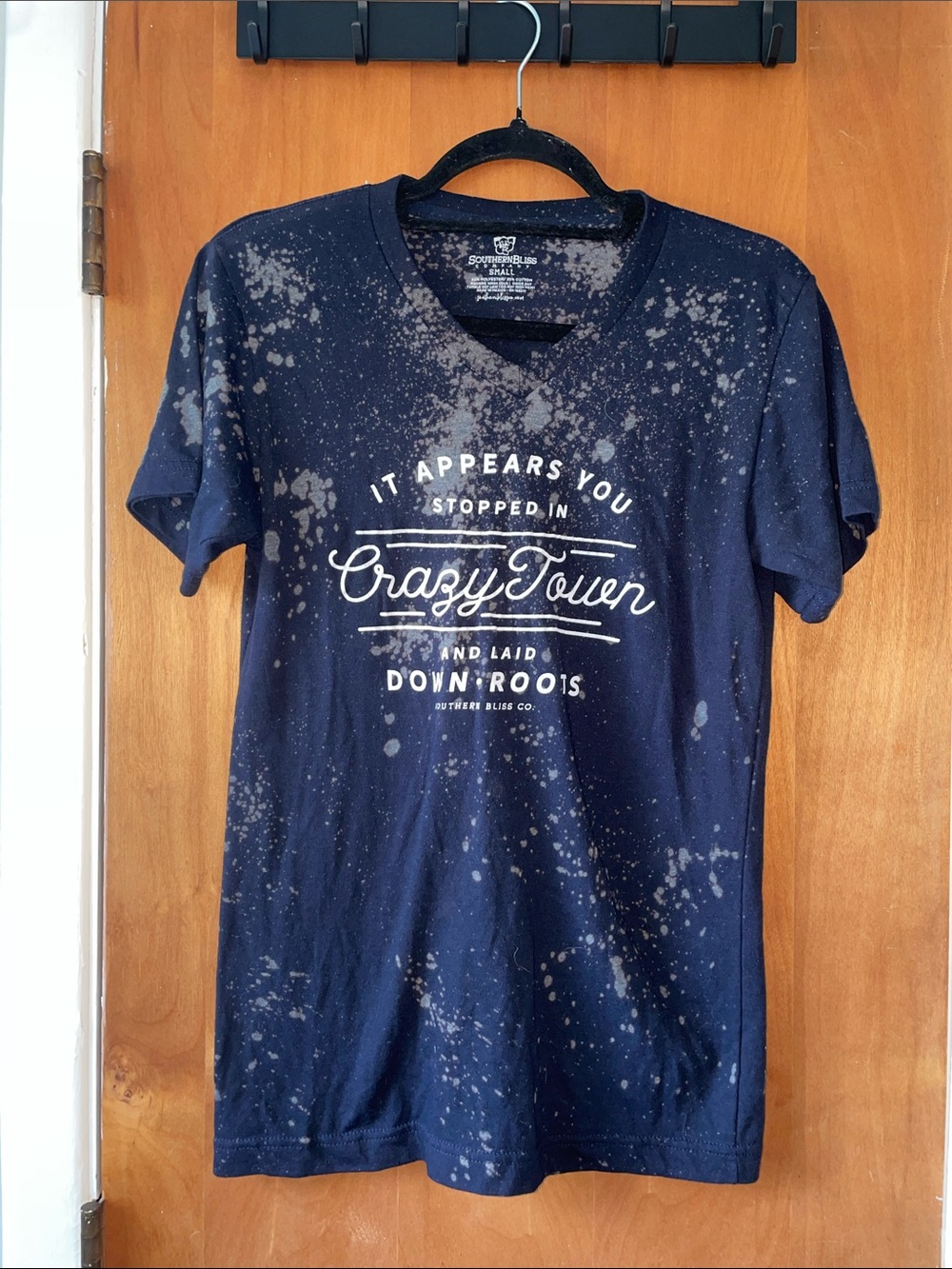 Southern Bliss Navy Graphic Short Sleeve Tee - Crazy Town Print